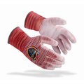 Defender Safety 13G Recycled Polyester Knit Liner, Rainbow Red Gloves, Cut 1, Abrasion 3, Polyurethane Coating, Size S DXG-E01-04S